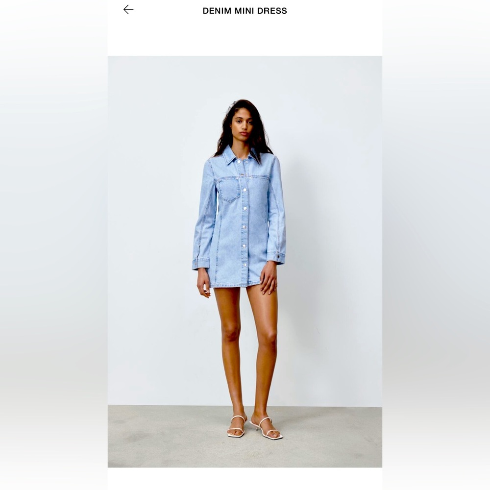 ZARA DENIM MINI DREES BLUE REF.8197/0786